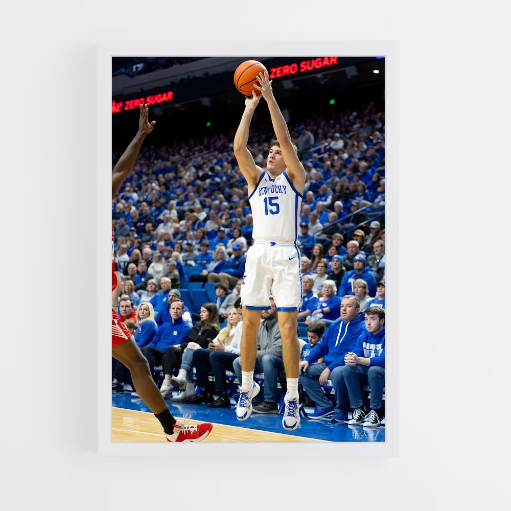 Poster Uniforme Bleu – affiche Basketball (vue 3)